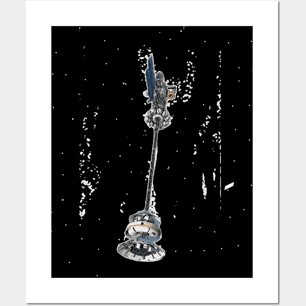 SATELLITE BEAUTIFUL DRAWING Wall Art by ONSTROPHE DESIGNS